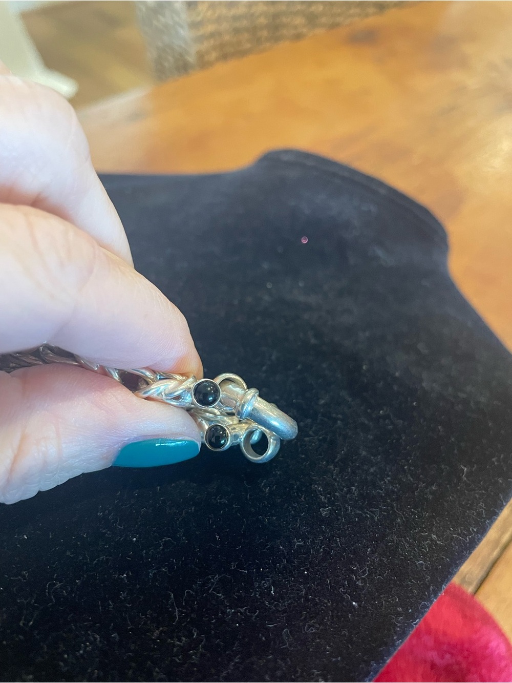 Sterling Silver Byzantine Toggle Bracelet - Silver - Picture 2 of 5